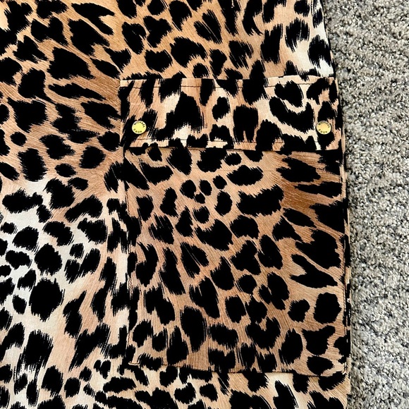 Michael Kors Leopard Print Zip Up Shift Dress Small - Picture 4 of 8